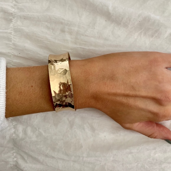 Forever 21 Jewelry - gold hammered cuff bracelet